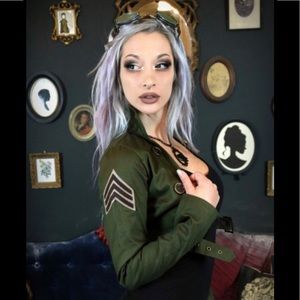 Cosplay steam punk crop jacket